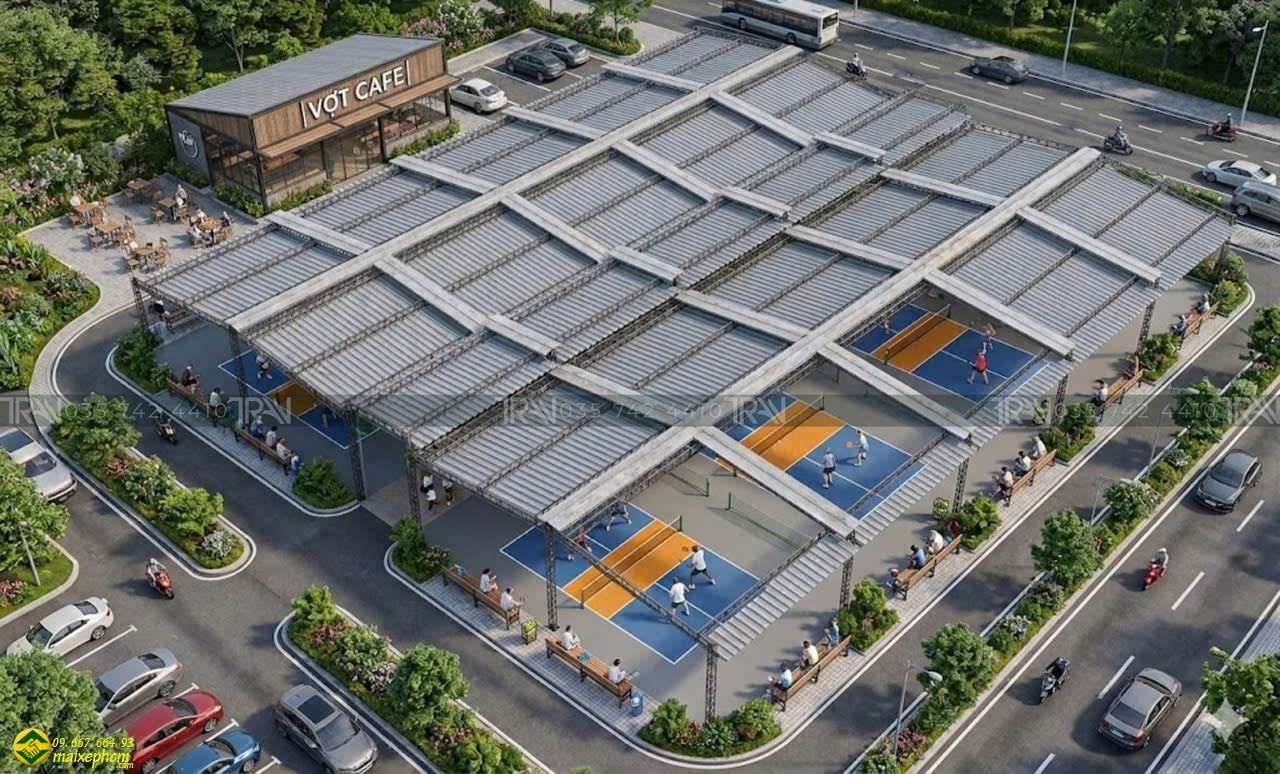 Mái che sân tennis mẫu mới nhất hiện nay